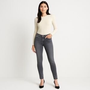 AG Adriano Goldschmied Women's Classic Grey Skinny Jeans (25) Minimalist